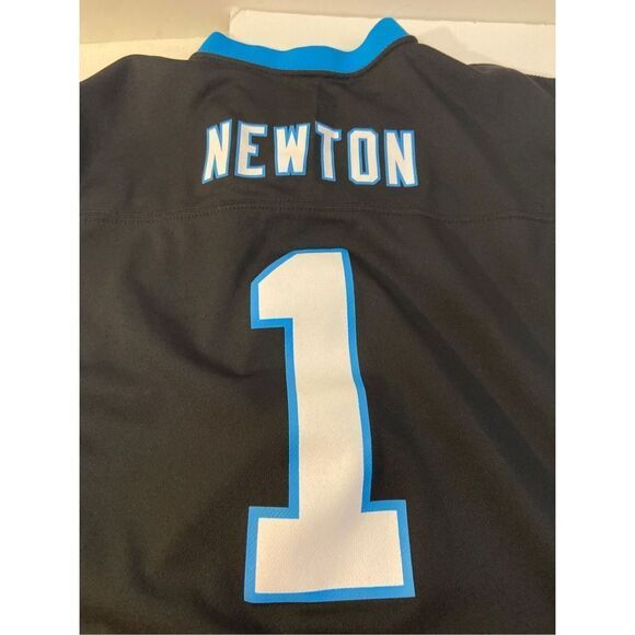 NFL NC Carolina Panthers jersey youth Large 14/16  Newton#1 rn#67891 - Picture 5 of 7